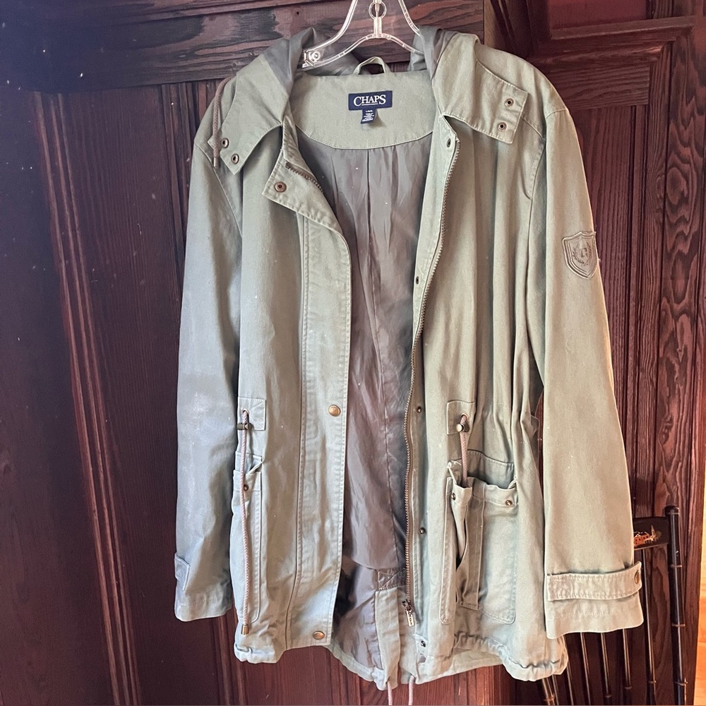 Chaps Sage Green Outerwear- size Large